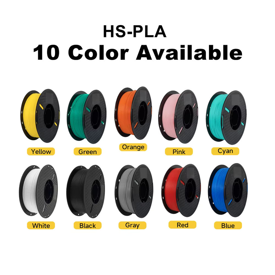 KINGROON Hochgeschwindigkeits-PLA-Filament für FDM-3D-Drucker, 1,75 mm, Mischfarbe (Multicolor/Weiß) - Bild 4
