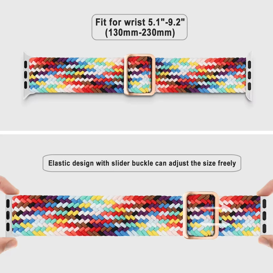 CAOWTAN Uhrenarmband Solo Loop, elastisches Nylon, Bunt, Unisex - Bild 4