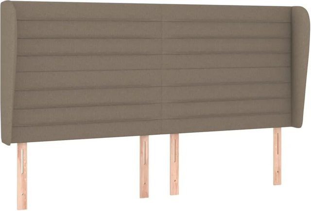 vidaXL Kopfteil mit Ohren in Beige, Stoff, B/T/H: 163 x 23 x 118 cm - Bild 1