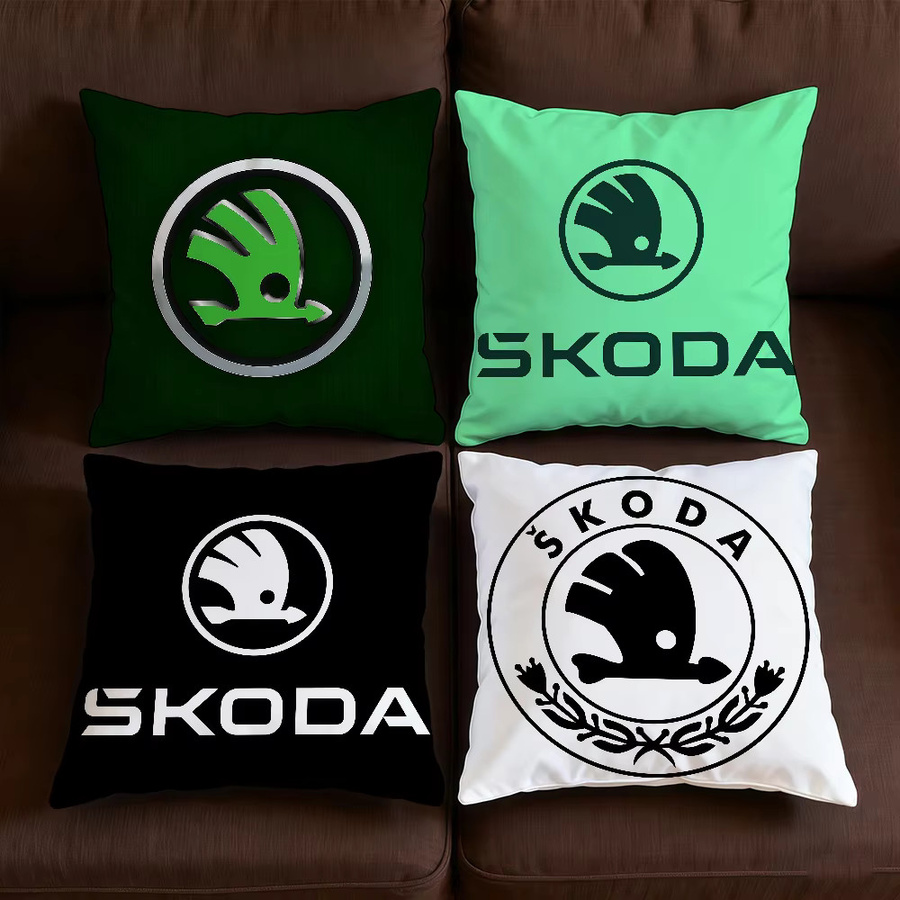 Dekorativer Skoda S-ES Kissenbezug für Auto und Sofa, Quadratisch, Grün, Breite: 40 cm x Tiefe: 40 cm x Höhe: 40 cm - Bild 2