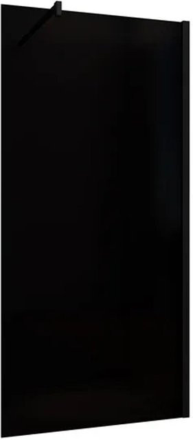 Duschparadies Walk-in Duschwand aus Rauchglas mit Schwarzrahmen, B: 110 cm, H: 200 cm, 8mm Nano-Glas - Bild 1