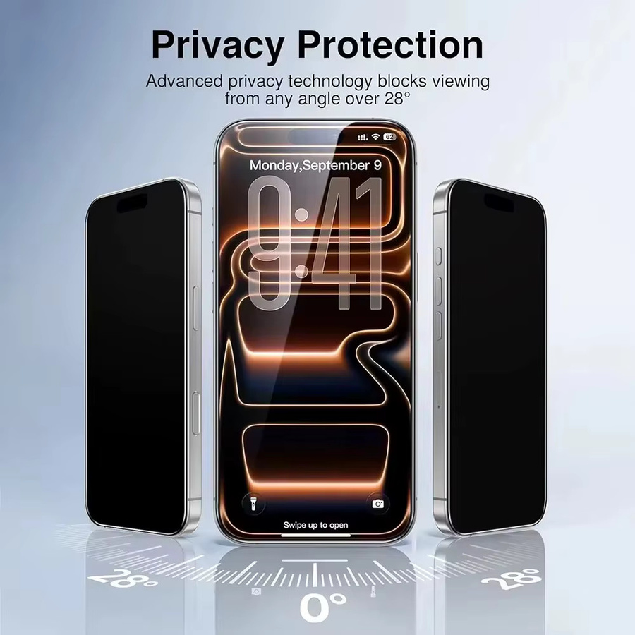 Privatsphäre Panzerglas Display Schutz für Xiaomi 15T Pro, transparent, 1 oder 5 Stück - Bild 1