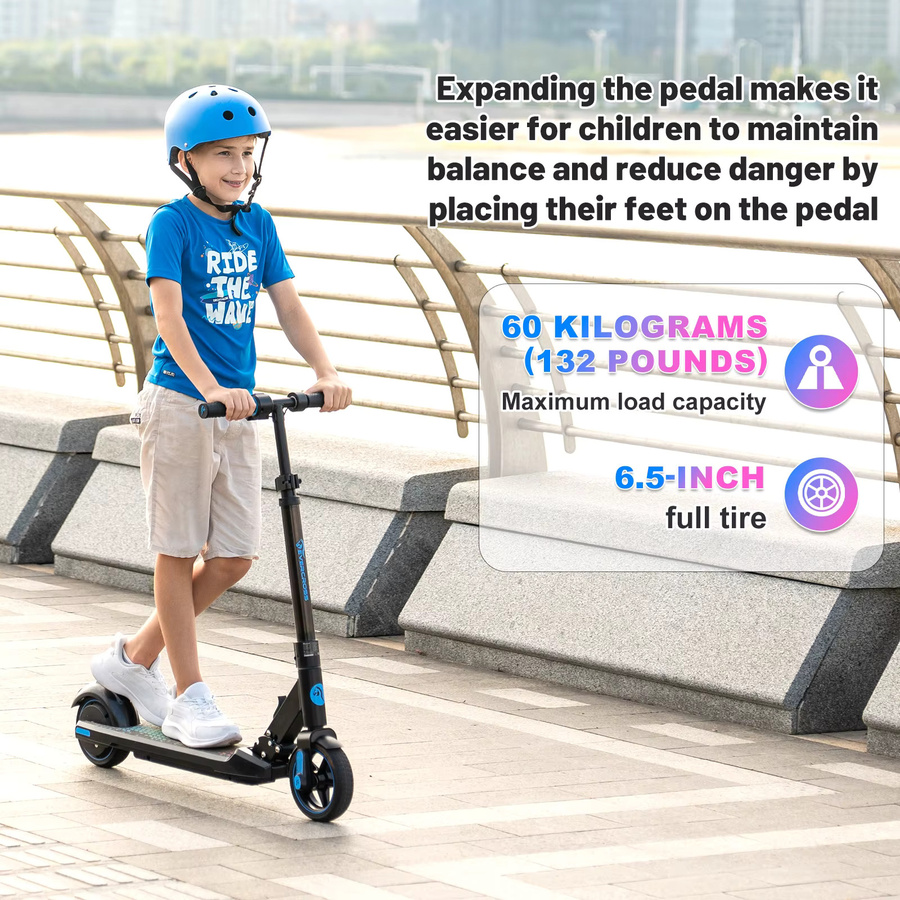 EVERCROSS TECH EV06C Elektroroller für Kinder, faltbar, mit LED-Bildschirm, bunte Lichter - Bild 2