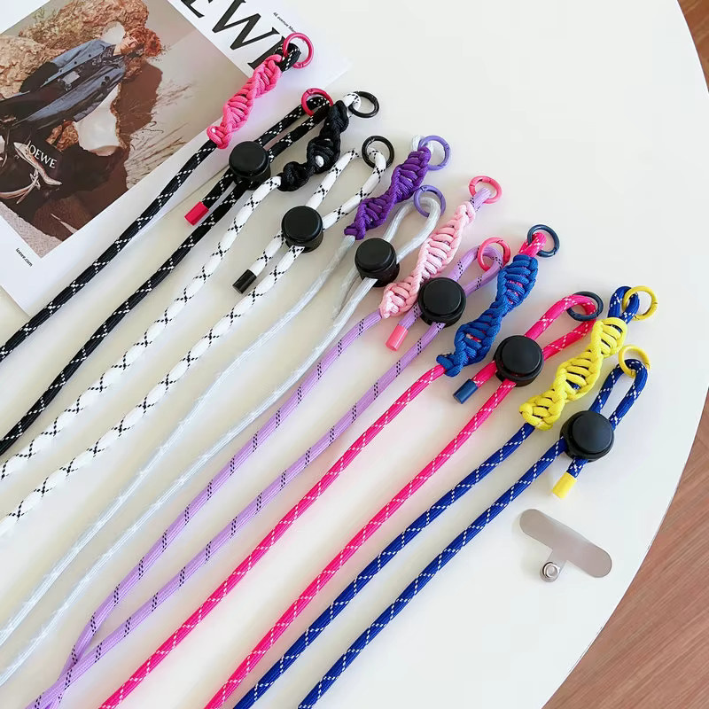 Universal Telefon-Lanyard in Pink mit verstellbarem Durchmesser und Anti-Verlust-Handgelenkschlaufe als Umhängetasche und Schulterband - Bild 2