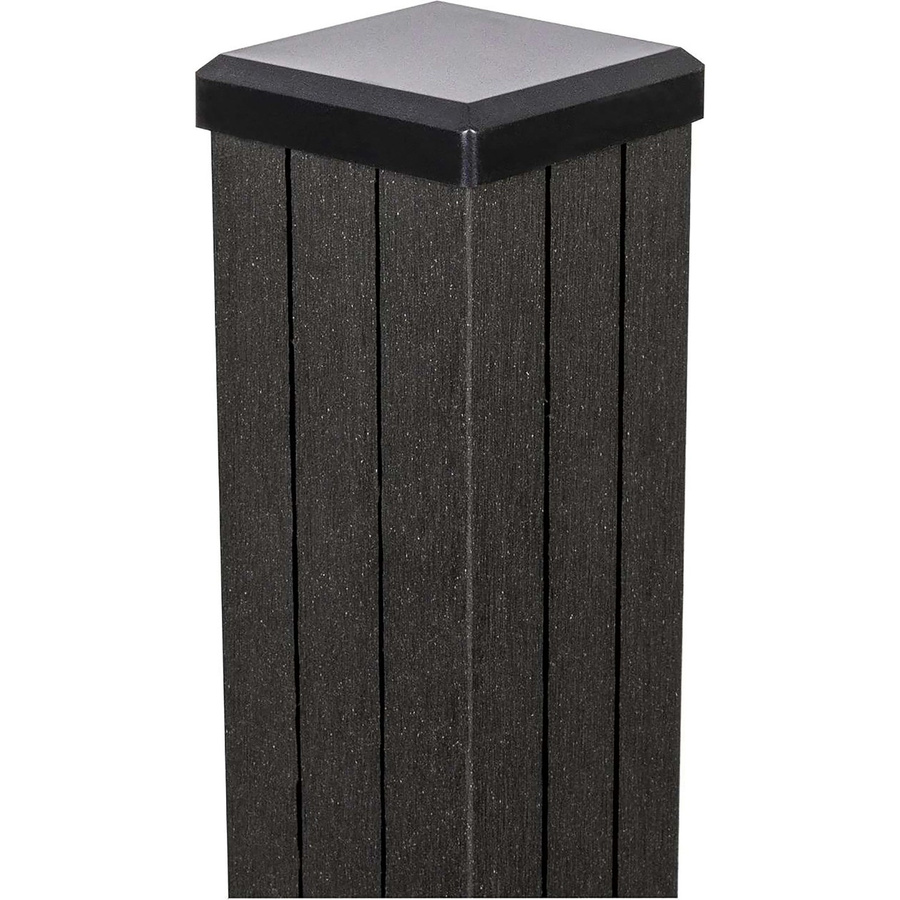 GroJa Solid-Fertigzaun aus WPC mit Pfostenkappe in Anthrazit, Höhe: 300 cm, Breite: 7 cm, Tiefe: 7 cm - Bild 2