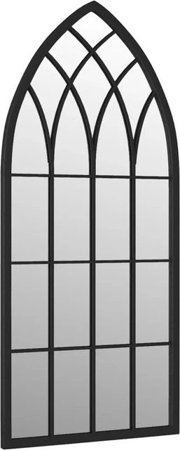 vidaXL Gartenspiegel in Schwarz aus Metall und Glas, B/H: 100 x 45 cm - Bild 1