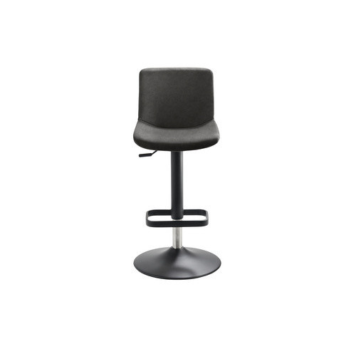 Mayer Sitzmöbel Barhocker 1235G in Grau mit Kunstleder und höhenverstellbarem Metallgestell, Breite: 44 cm - Bild 2