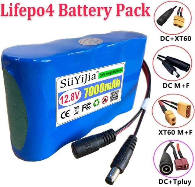SUYIJIA 12 V 7000 mAh 32700 LiFePO4-Akku 4S1P für Elektroboote und USV, blau - Bild 1