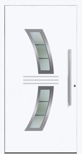 KNOCK Aluminium-Haustür SYDNEY in Weiß mit Glaseinsatz, modern, RC2, B: 90,0 cm, H: 210,0 cm, T: 110,0 cm - Bild 1