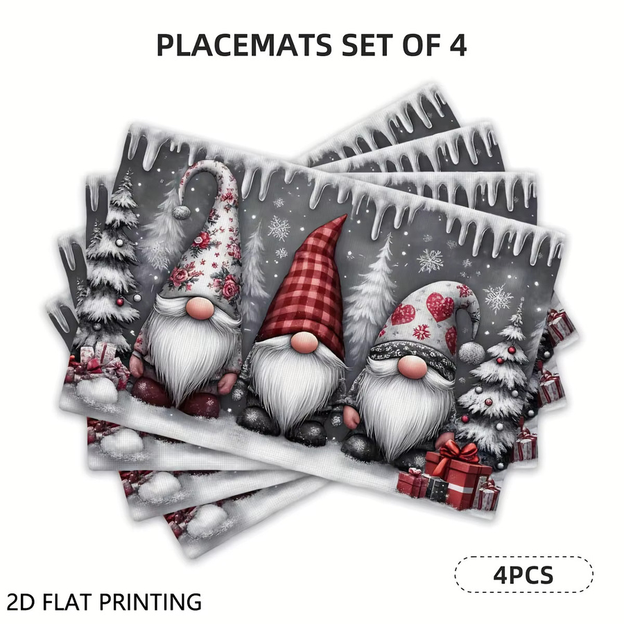 VIKAMA Weihnachtsschalen Set mit Weihnachtsmann-Motiv in Grau, Rot und Weiß für deine Weihnachtsdekoration auf dem Tisch - Bild 2