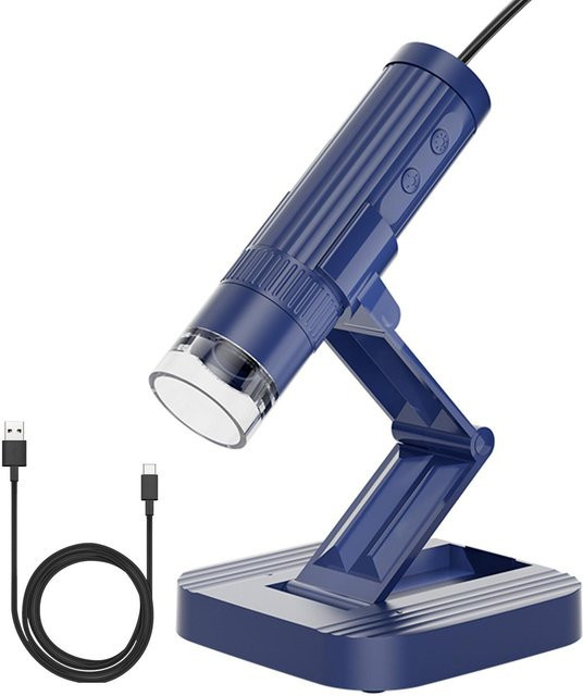 Honor Electronics Digitalmikroskop Handheld-USB-Mikroskop für Erwachsene und Kinder, 50X-1000X, Blau - Bild 1