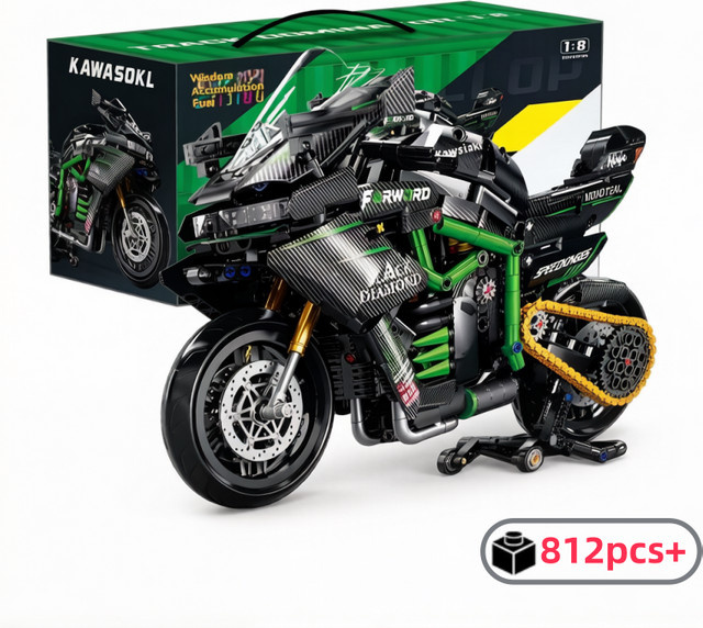 HUATEC Motorrad-Bausteinset, Motorradmodell, 812 Teile - Bild 1
