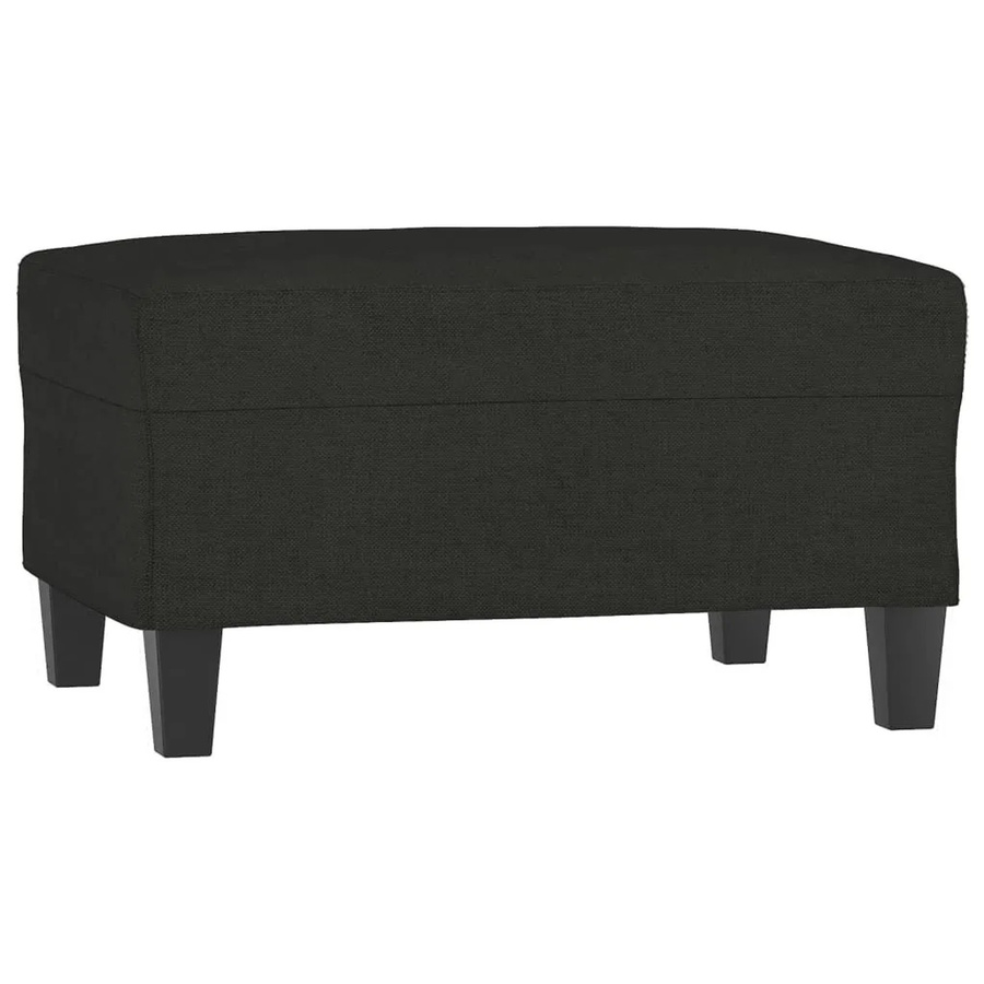 vidaXL Fußhocker Schwarz aus Stoff, B/T/H: 70 x 55 x 41 cm - Bild 2