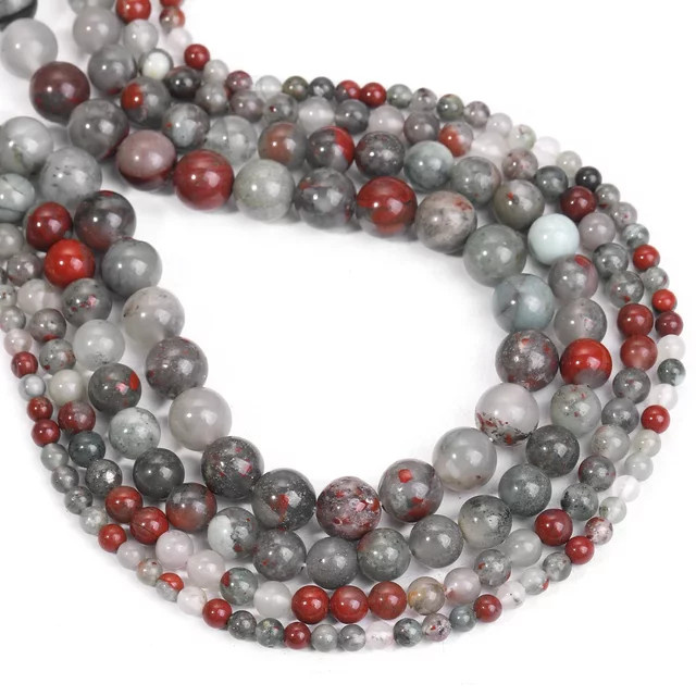 SANSWL Afrikanische Blut Jade Spacer Perlen, Unisex - Bild 1
