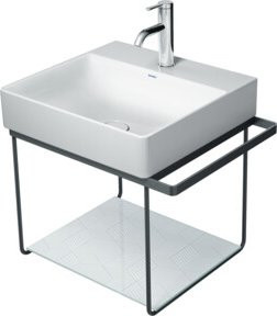 Duravit Metallkonsole DuraSquare wandhängend in Schwarz Matt B: 56,5 cm, T: 45 cm - Bild 1