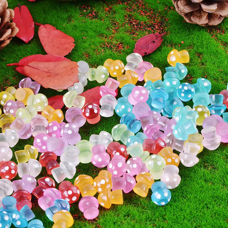 Leuchtende Miniatur-Pilze als Feengarten-Zubehör für die Gartendekoration im 10er oder 20er Pack - Bild 3