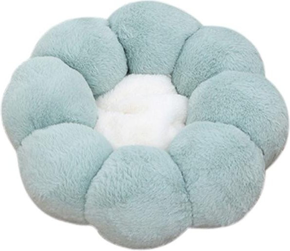 Var Vogue Hundenest in Blumenform, weiches Schlafkissen für Hunde und Katzen, grün, Durchmesser: 35 cm - Bild 1