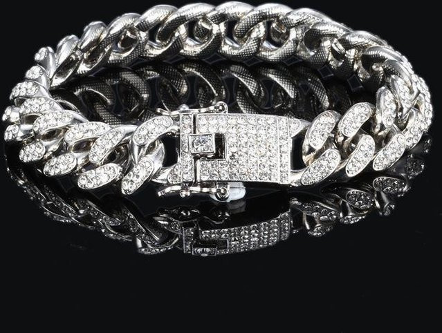 YJSTY Armband, Titan, Silber, Unisex, 20cm - Bild 1