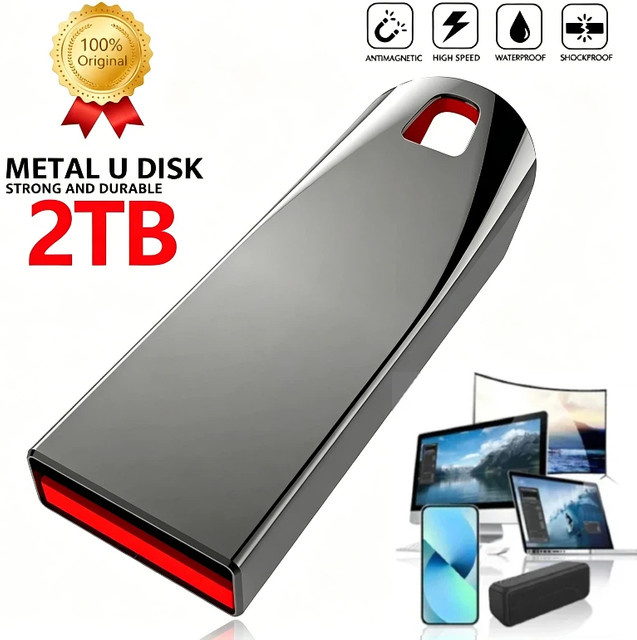 Mini USB 3.2 Flash-Laufwerk mit 2TB Kapazität für superschnelle Datenübertragung als tragbarer Speicher - Bild 1