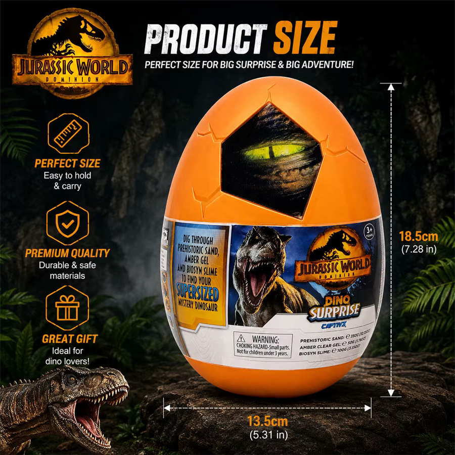 Bandai Jurassic World Dinosaurier Überraschungsei-Spielzeug, ab 3 Jahren - Bild 2