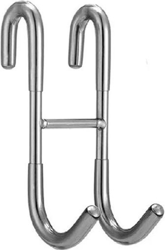 Bohrloser Duschhaken aus 304 Edelstahl für Glastüren als Handtuchhalter und Kleiderhaken in Silber - Bild 1