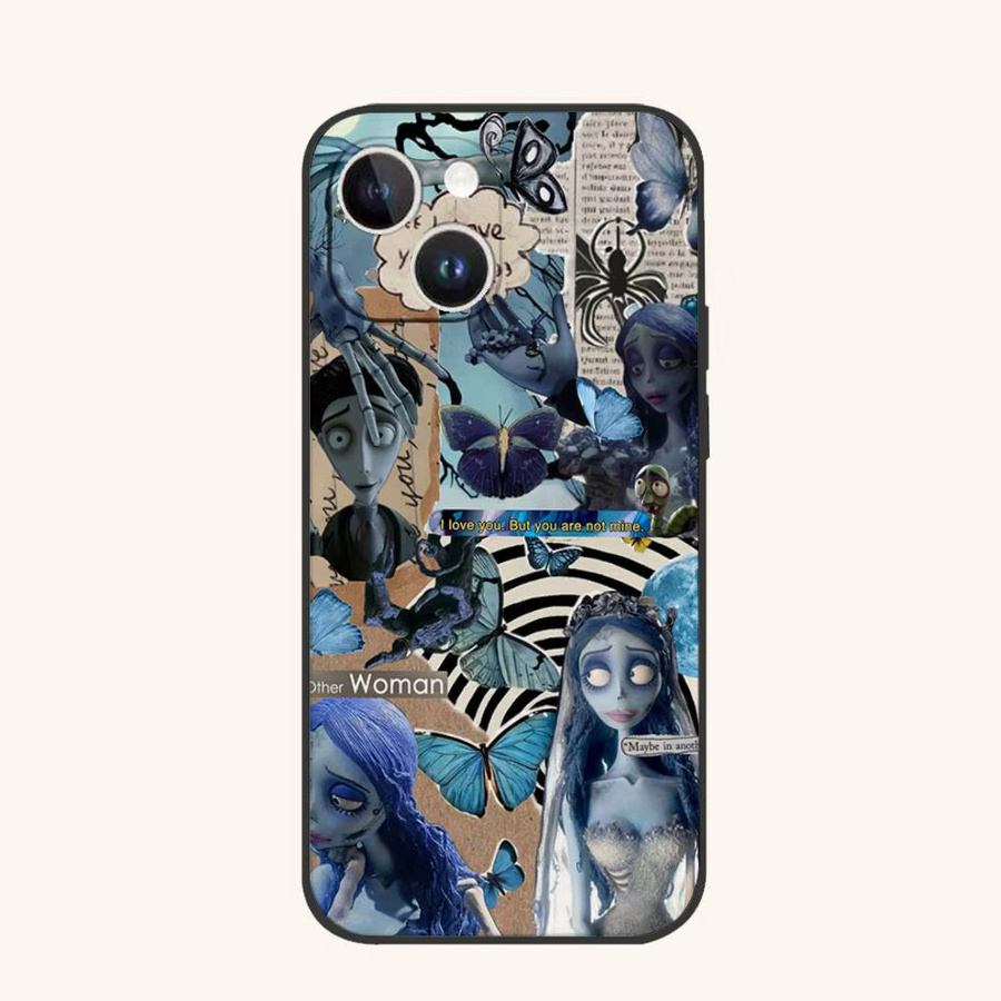 Mesuca Handyhülle C-Corpse Bride für iPhone 17 16 15 14 13 12 11 Pro Max Mini X Xs XR in Schwarz aus Silikon - Bild 7