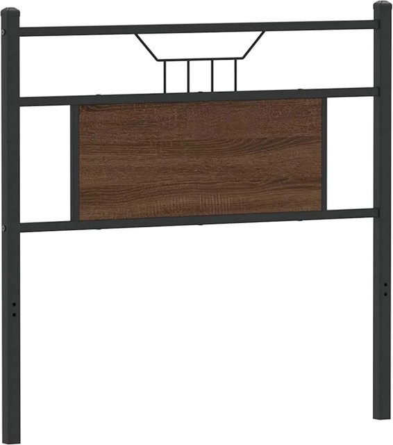 vidaXL Ersatz-Kopfteil in Braun Eichen-Optik für 80x200 cm aus Holzwerkstoff und Stahl im Industrial-Design - Bild 1