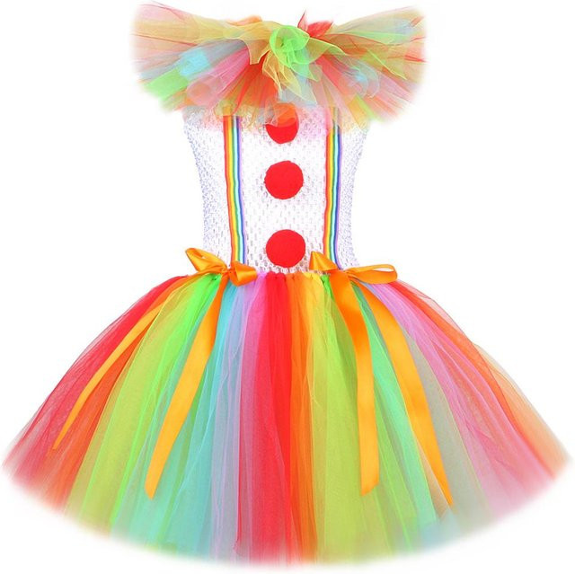 Regenbogen Zirkusclown-Kostüm, Princess Tutu Kleid, violett, ab 1 Jahr - Bild 1