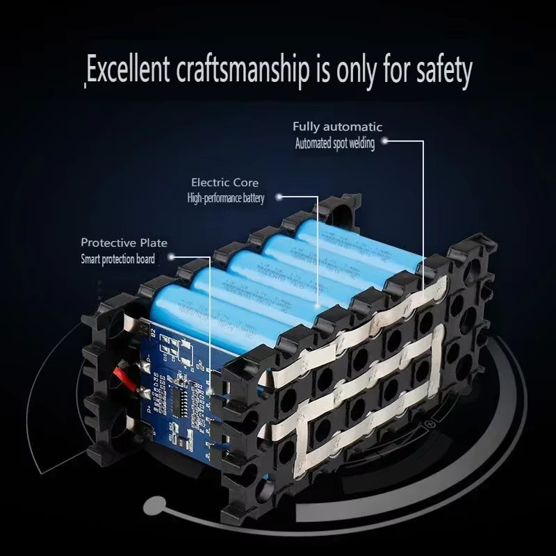 DAWEIKALA 12V 9Ah Lithium-Ionen-Akku mit 12,6V 3A Ladegerät für Solarenergie, elektrische Spielzeugfahrzeuge und LED-Leuchten, Schwarz - Bild 4
