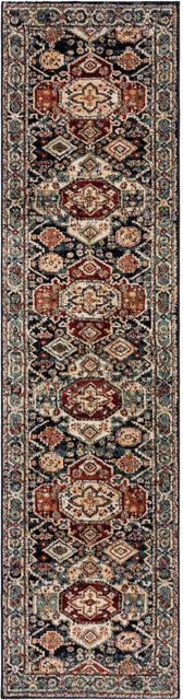 Flair Rugs Vintageteppich Gillingham Blau Multicolour Geometrisches Design B/T: 60 x 230 cm - Bild 1