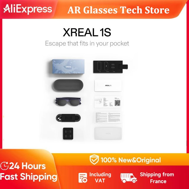XREAL 1S AR-Brille Augmented Reality mit 3DoF Native Real 3D und X1-Chip in Schwarz für iPhone 17/16/15 (iOS) - Bild 1