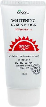 Ekel One White Whitening UV-Sonnencreme Gesicht, LSF 50+, 70 ml - Bild 1
