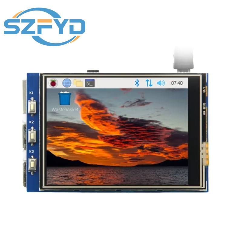 SZFYDOSH 3,2 Zoll TFT LCD Touch Display Monitor mit SPI Schnittstelle in Blau für Raspberry Pi 3B+ / 4B Modell B (320 x 240 Pixel) - Bild 3