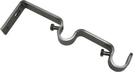 Gardinia Gardinenstangen-Träger Memphis aus Metall in Silber, 2 Stück - Bild 1