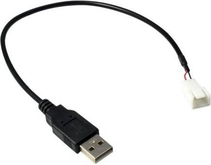 Inter-Tech USB-A Netzkabel für Lüfter in Schwarz, 0,3 m - Bild 1