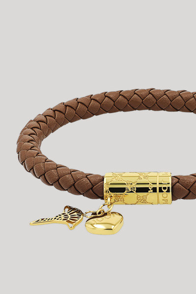 Joop! Armband Leder, Logo-Herz-Anhänger, Braun/Gold, Damen - Bild 3