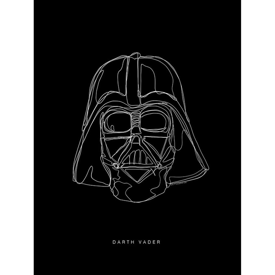 KOMAR Wandbild Disney Star Wars Darth Vader Schwarz-Weiß B/H: 30 x 40 cm - Bild 2