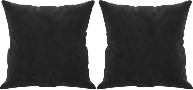 vidaXL Zierkissen Set aus Samt in Schwarz, 2 Stück, B/T/H: 40 x 40 x 40 cm - Bild 1