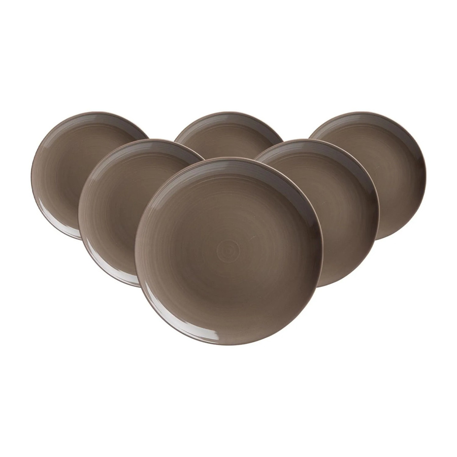 Ritzenhoff & Breker Dessertteller Suomi aus Porzellan, 6er Set, Beige/Braun, Durchmesser: 20 cm - Bild 2