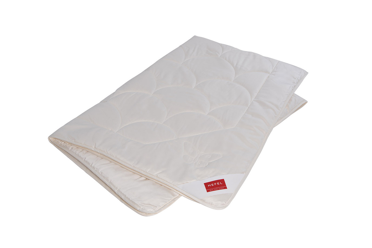 Hefel Pure Silk Sommerdecke aus Seide, Beige/Weiß, B/H: 135 x 200 cm - Bild 1