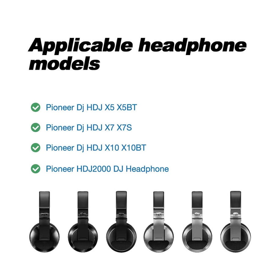OME OH MY EAR Ersatz-Ohrpolster aus Mesh-Tuch und Memory Foam für Pioneer HDJ X7, X5, X10 und 2000DJ in Schwarz oder Weiß - Bild 5