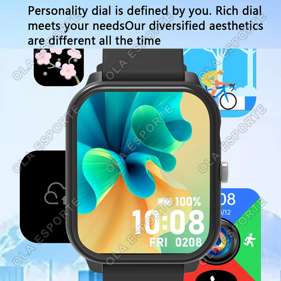 Ola Esporte Smartwatch, 1,83'', Pink, Silikon, Bluetooth - Bild 4