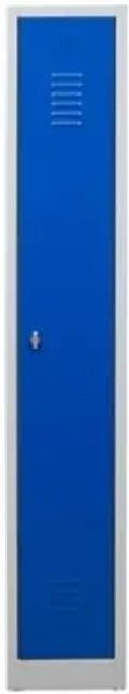 PROREGAL Garderobenspind Camel 1-Fach in Grau-Blau mit Vorhängeschloss und Kleiderstange, H x B x T: 180 x 30 x 50 cm - Bild 1
