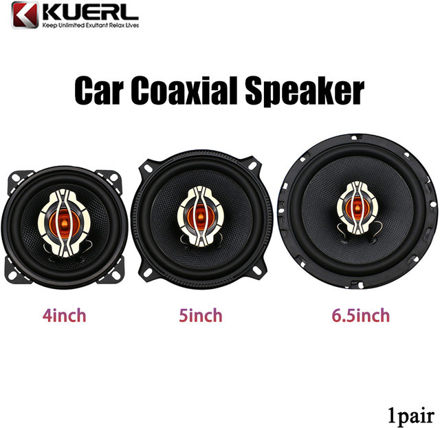 KUERL Auto-Koaxiallautsprecher Full Range Stereo Musik Lautsprecher Set, Farbe: Schwarz - Bild 1