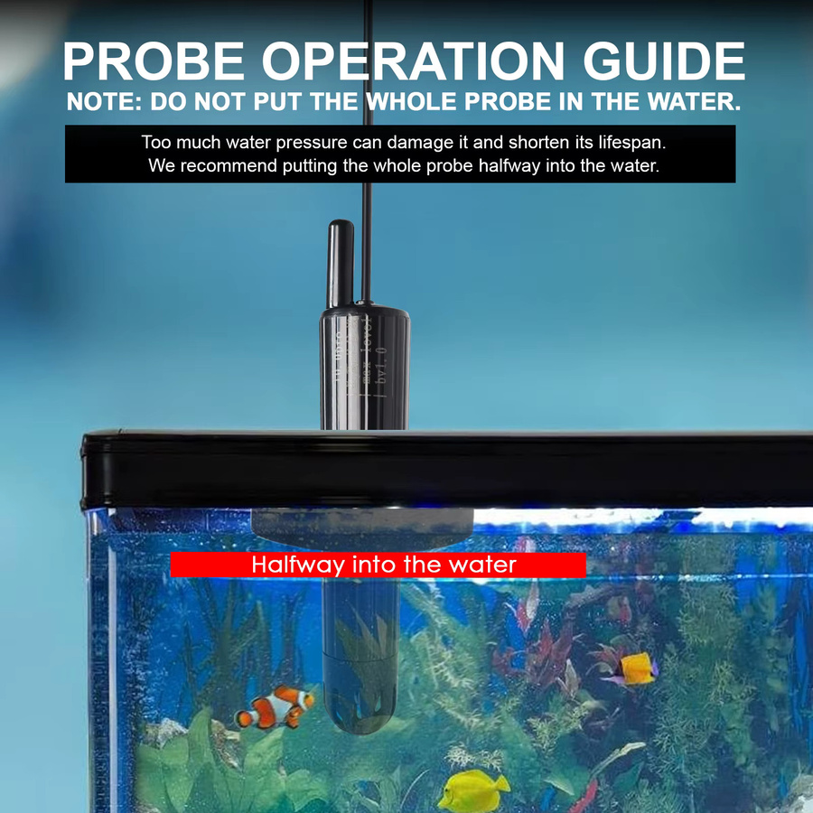 GAIN EXPRESS 8-in-1 WLAN PH-Meter Multi-Parameter Wassermonitor für pH, Temperatur, TDS, EC, Salzgehalt, Spezifisches Gewicht und ORP in Schwarz - Bild 3