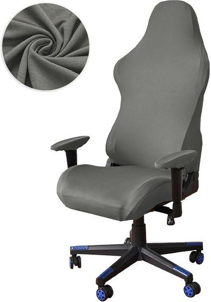 Yiran Furniture Milchseide Gaming-Stuhlbezug aus Stretch-Material in Grau, waschbar und atmungsaktiv - Bild 1