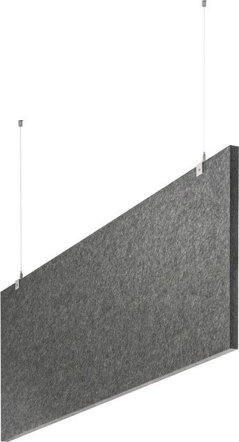 LAUTLOZ Baffel-Set Deckenträger aus Filz in Grau, B/T/H: 150 x 25 x 2,5 cm - Bild 1