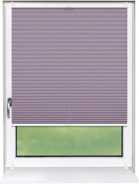 Deco-Raum Plissee Basic Klemmfix ohne Bohren, Flieder, Blickdicht, B: 70 cm, H: 150 cm - Bild 1