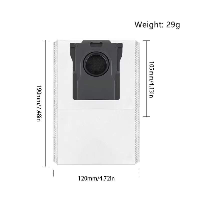 Dreame Staubbeutel und Aufbewahrungsbeutel für Roboter-Staubsauger X50 X40 Ultra L10s Pro Ultra Heat X30 Ultra L40 Ultra X30 X40 in Weiß - Bild 2