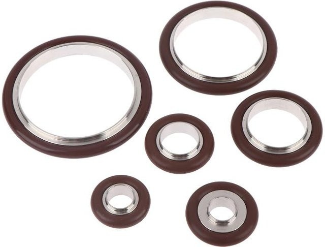 HELTC Vakuumklemme Rohrverschraubung aus Edelstahl 304 und AL-Legierung mit NBR oder FKM O-Ring Dichtung für Heimbrauerei und Labor (KF10 KF16 KF25 KF40 KF50) - Bild 1